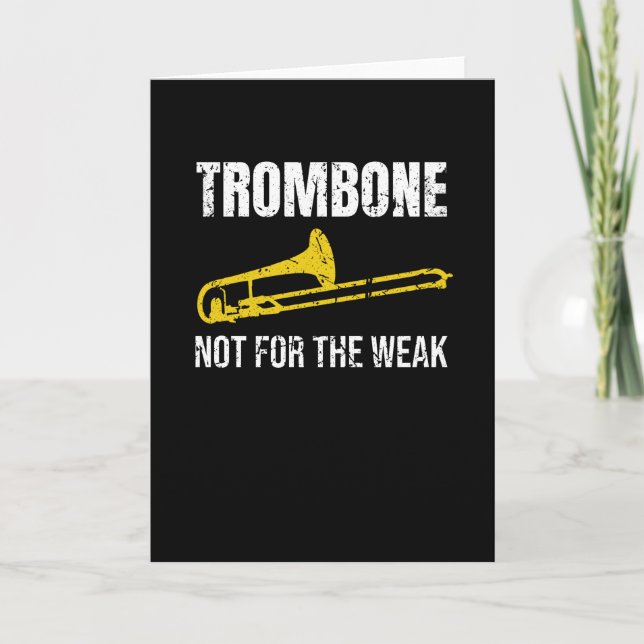 Trombone Player Gifts | Trombone Band Trombonist Card (Front)