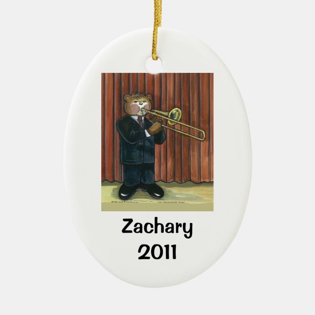 Trombone Player Personalised Ornament (Front)
