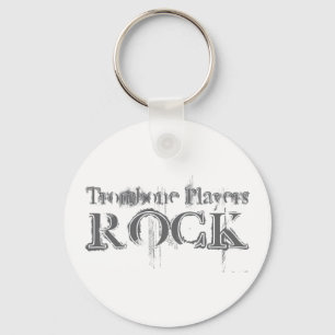 Trombone Players Rock Key Ring