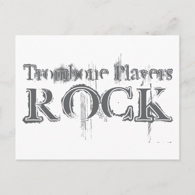 Trombone Players Rock Postcard (Front)