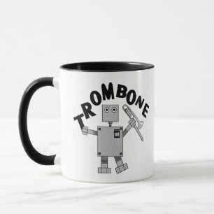 Trombone Robot Text Mug