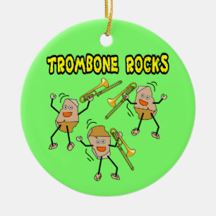 Trombone Rocks Ceramic Tree Decoration