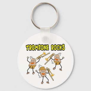 Trombone Rocks Key Ring