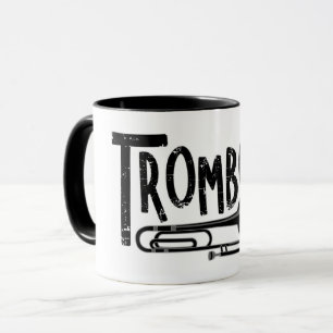Trombone Rough Text Mug