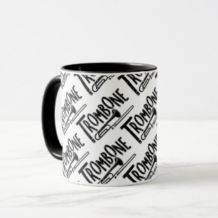 Trombone Rough Text Mug