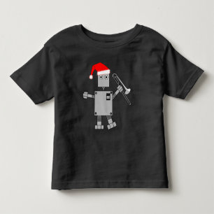 Trombone Santa Hat Robot Toddler T-Shirt