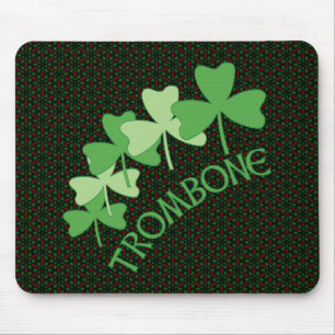 Trombone Shamrocks Arc Mouse Mat