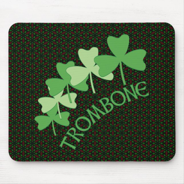 Trombone Shamrocks Arc Mouse Mat (Front)