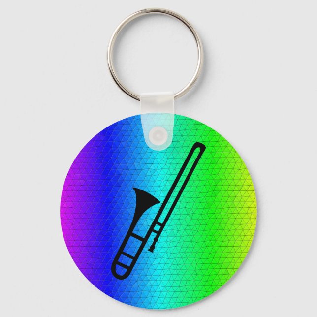 Trombone silhouette keychain (Front)