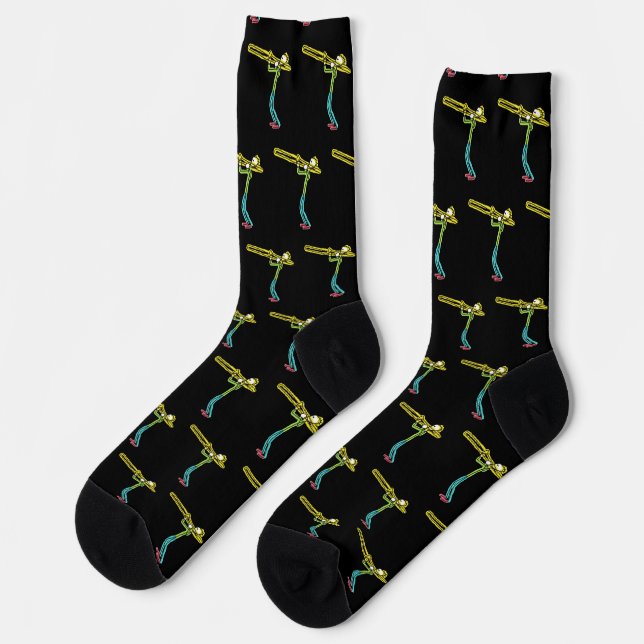 Trombone Stickman Socks (Left)
