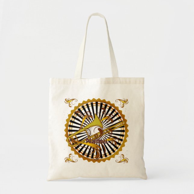 Trombone Swirls tote bag (Front)