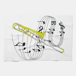 Trombone Tea Towel