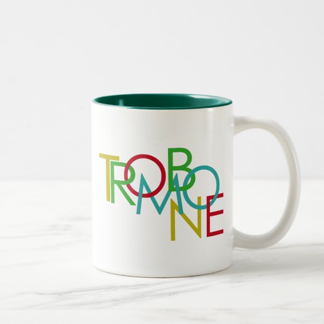 Trombone Two-Tone Coffee Mug (Right)