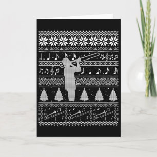 Trombone Ugly Christmas Shirt Funny Nd Sweater Card