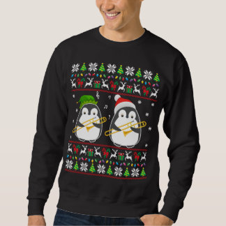 Trombone Ugly Christmas Sweater Elf Santa Penguin 