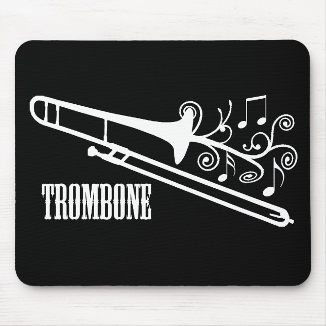 Trombone Vector Design Mouse Mat (Front)