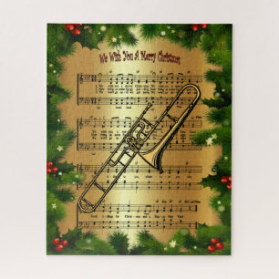 Trombone ~ “We Wish You A Merry Christmas” ~  Jigsaw Puzzle