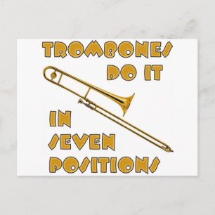 Trombones Do It In 7 Positions Postcard