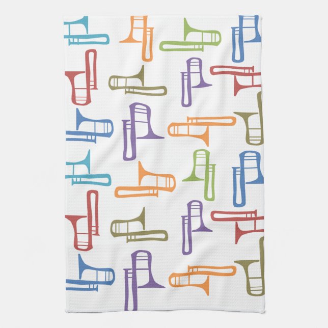 Trombones Tea Towel (Vertical)