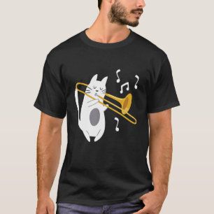 Trombonist Cat - Trombone Player Music Lover T-Shirt