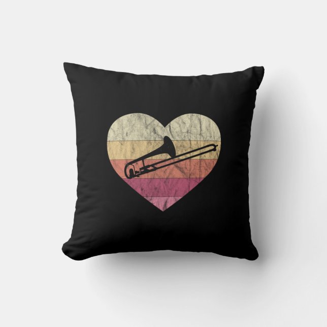 Trombonist Loves Playing Trombone Cushion (Front)
