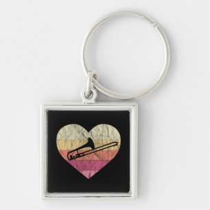 Trombonist Loves Playing Trombone Key Ring