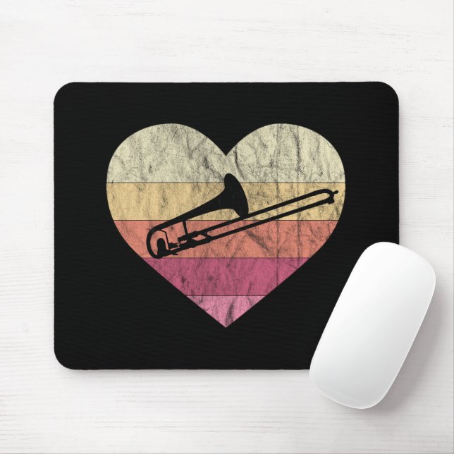 Trombonist Loves Playing Trombone Mouse Mat (With Mouse)
