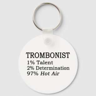 Trombonistt Hot Air Key Ring