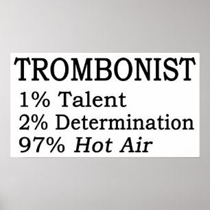 Trombonistt Hot Air Poster