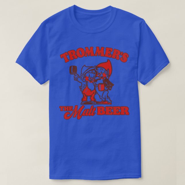 Trommers Gnomes Retro Defunct Malt Beer T-Shirt (Design Front)