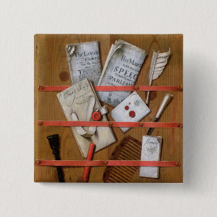 Trompe l'oeil, 1702 15 cm square badge