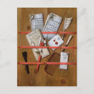 Trompe l'oeil, 1702 postcard