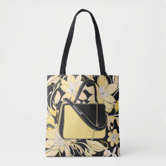 Trompe L'oeil Floral Handbag Illusion Tote Bag –