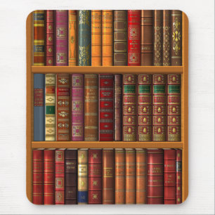 Trompe l'oeil "French library". Mouse Mat