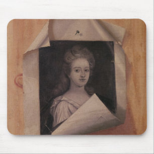 Trompe l'Oeil Portrait of a Lady Mouse Mat