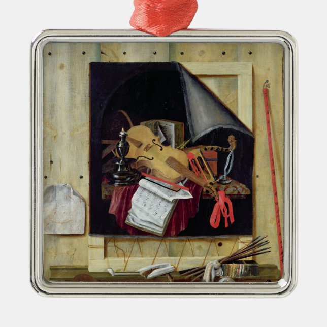 Trompe l'Oeil Still Life, 1665 Metal Tree Decoration (Front)