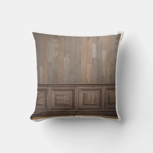 Trompe-l'oeil Wainscoting Architectural Panel Illu Cushion (Front)