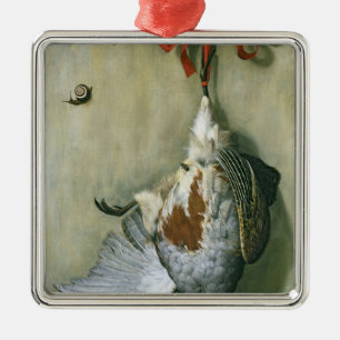 Trompe l'Oeil with Partridge, 1666 Metal Tree Decoration