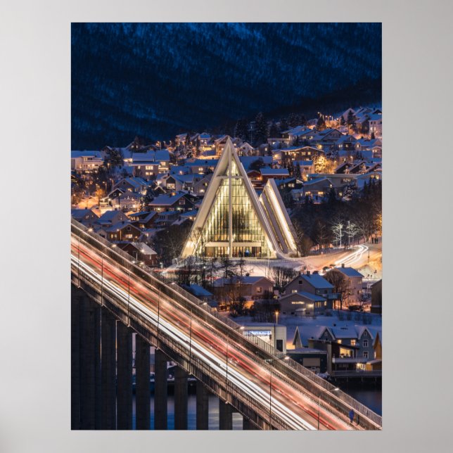Tromso Arctic Cathedral Poster (Front)