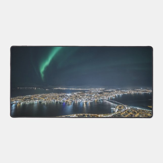 Tromso Northern Light Desk Mat (Front)