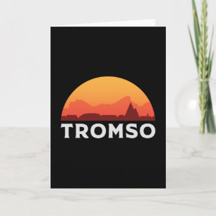 Tromso Norway City Skyline Cityscape Funny Gift Card