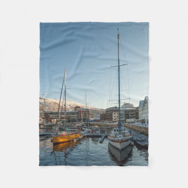 Tromso Norway Fleece Blanket (Front)