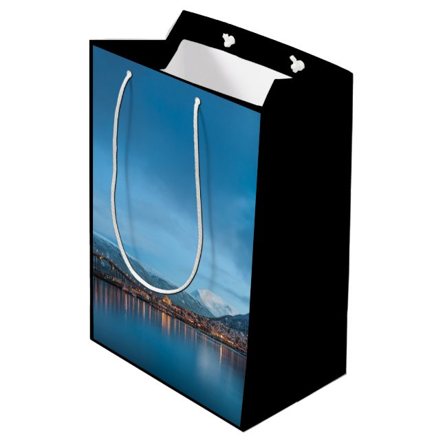 Tromso Norway Medium Gift Bag (Back Angled)