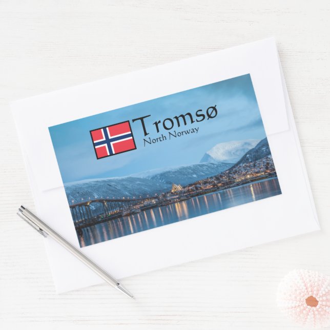 Tromso Norway Rectangular Sticker (Envelope)