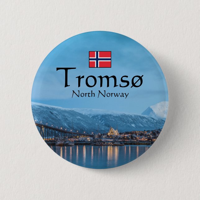Tromso Norway Souvenir 6 Cm Round Badge (Front)