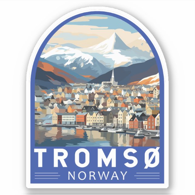 Tromso Norway Travel Art Vintage (Front)