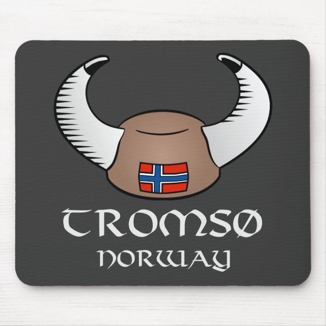 Tromso Norway Viking Hat Mouse Mat (Front)