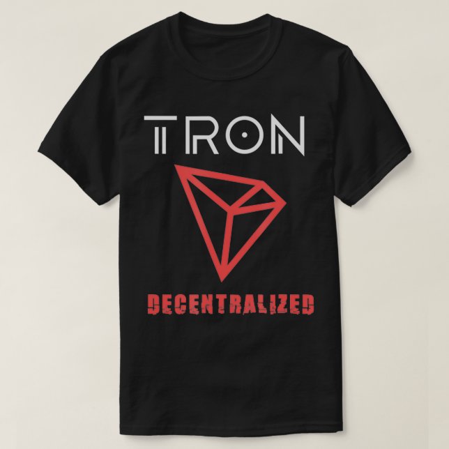 TRON Crypto Decentralised Blockchain TRX Cryptocur T-Shirt (Design Front)