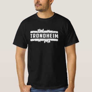 Trondheim Norway City Skyline Cityscape Funny Gift T-Shirt