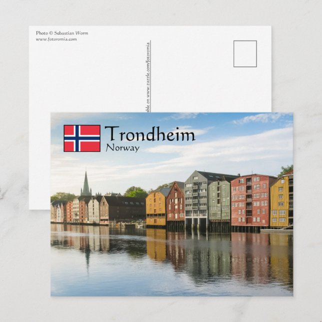 Trondheim Norway Postcard (Front/Back)